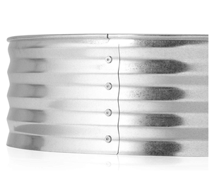 Anneau de feu rond en acier galvanisé au charbon de bois de 36 pouces Silver Brasier Outdoor - Product Image 3