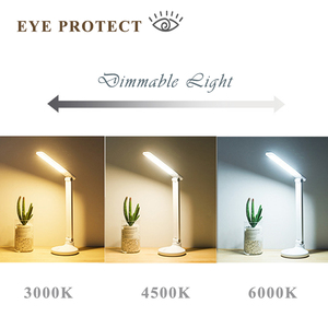 USB có thể sạc lại LED bàn đèn mờ Tính năng 3 chế độ bảng Ánh Sáng 18650 pin trẻ em đọc ánh sáng bảo vệ mắt nghiên cứu hiện đại - Product Image 6