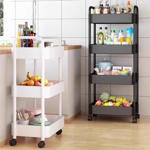 Multi Tiered <b>Storage</b> <b>Cart</b> 5 Layers Portable Moisture Proof For Bathroom Kitchen Living Room - Product Image 4