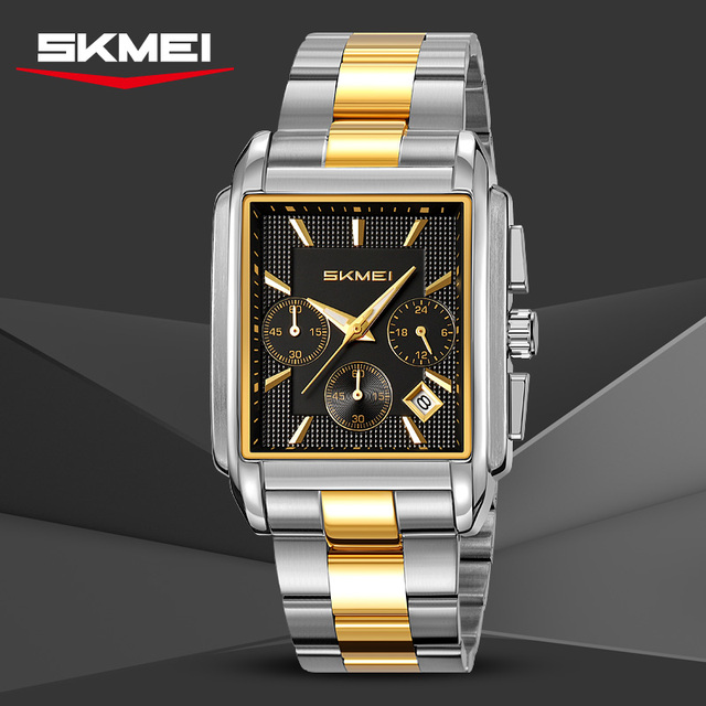 SKMEI2339 Hot-Selling Men's Three-Eye Six-Pin Business Quartz Watch Calendar Eco-Friendly 30m Water Resistant