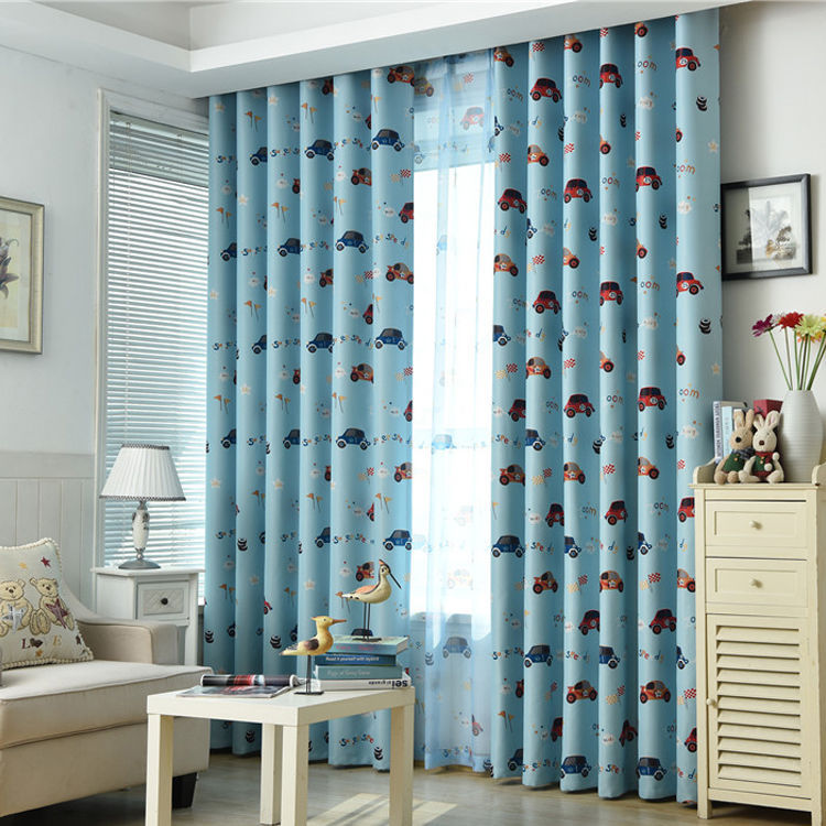 Blue Blackout Curtains for Children's Room & Nursery