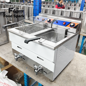 Factory Direct Sales Commercial <strong>Fryer</strong> Double 18l Stainless Steel Deep Tank Gas Deep <strong>Fryers</strong> Potato Gas <strong>Chips</strong> <strong>Fryer</strong> - Product Image 2