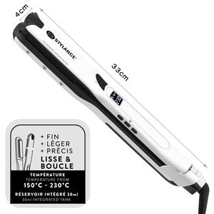 جهاز فرد الشعر MiniSteam بدرجة حرارة قابلة للتعديل من 5 مستويات + شاشة LCD رقمية ، حرارة سيراميك نانو تيتانيوم - Product Image 5