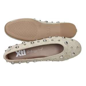 Ballerines pour femme Xti Taupe 38 Talon plat 1 cm en daim à clous - Product Image 6
