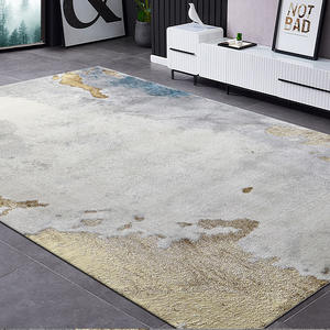 Alfombra moderna abstracta para sala de estar, rectangular, resistente a las manchas, antideslizante, recortable, para decoración del hogar - Product Image 3