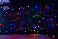 Rideau LED DMX RGBW, toile de fond LED étoilée, 4x3m, 5x4m, 6x3m, DJ mobile, groupe, club, mariage, scène, toile de fond LED étoilée