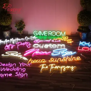 Entrega rápida Decoración Letras de neón Logotipo de luz Letrero de luz LED Letrero de neón personalizado Luces de neón acrílicas para fiesta