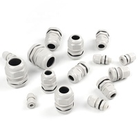 IP68 étanche connecteur de presse-étoupes en Nylon blanc M8 M10 M12 M16 M50 filetage métrique presse-étoupe en plastique électrique