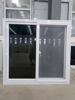 Ventanas Corredizas de PVC Personalizadas de Fábrica, Ventana Corrediza de PVC de Estilo Moderno con Mosquitera, Ventana Corrediza de Vidrio de PVC Insonorizada