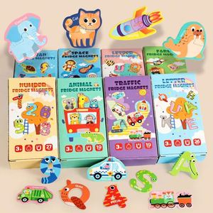 Juguete Educativo de Propósitos Funcionales, Vehículo Creativo, Animales, Espacio, Números, Letras, Rompecabezas Magnético - Product Image 1