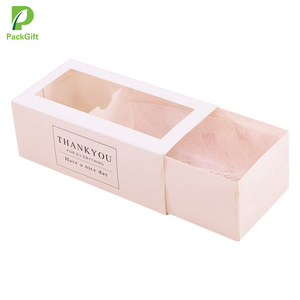 custom print natural material kraft paper soap packaging box with window