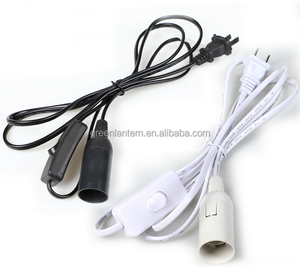 Support de lampe avec cordon d'alimentation 1,8 m <span class=keywords><strong>E27</strong></span> EU, luminaire suspendu LED, adaptateurs de douille pour ampoules avec interrupteur 220 V - Product Image 4