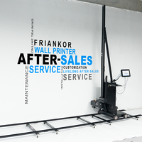 Imprimante Offre Spéciale de la Grande Muraille MK02 avec roues, rails, double têtes, imprimante de décoration murale 3D 2 en 1