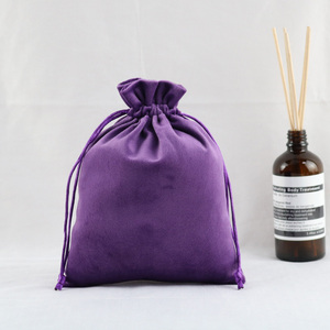 Custom logo Printed Luxury Soft Velvet Drawstring Bags Pouches for Jewelry <b>Gift</b> Velvet Customized logo Pouch Dust Bag - Product Image 2