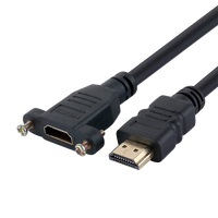 Câble Micro Premium 1,5 m Haute Vitesse 4K 18 Gbit/s Compatible 3D avec Conducteur Plaqué Or, Gaine PVC et Blindage en Feuille pour Ordinateur