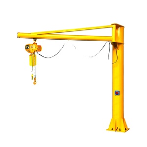 Grue à flèche fixe sur colonne, triphasée, pour atelier, montée au sol, 500 kg, 1 tonne, 2 tonnes, avec palan électrique - Product Image 2