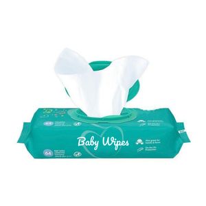 Lingettes pour bébé sans alcool de haute qualité en gros Lingettes humides personnalisées Tissu humide biodégradable 80pcs OEM - Product Image 2