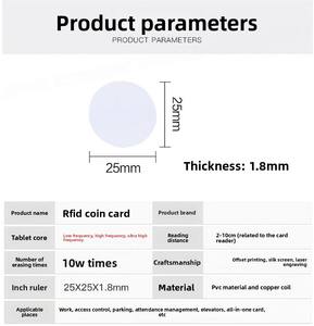 Tarjeta de Moneda <span class=keywords><strong>NFC</strong></span> de Alta Calidad con Chip <span class=keywords><strong>NFC</strong></span>, Hecha de PVC 213 215 216, Tarjeta de Moneda de PVC Blanca y en Blanco - Product Image 3