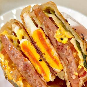 Sanquan, facile e veloce, surgelato, dolce e pepe, sapore di sale croccante a fiocchi, a strati, per afferrare a mano, frittelle da 900g, Snack per la colazione per bambini - Product Image 3