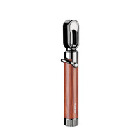 Briquet au butane coupe-vent pliable avec couteau, flamme bleue directe, briquet à cigare en alliage, rechargeable et portable