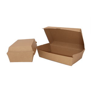 ECO biodegradabile usa e getta di carta Kraft e scatole di pane cibo BSCI rettangolo nero scatole di carta Kraft con finestra trasparente - Product Image 5