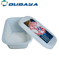 Envase de Plástico Rectangular de Pared Simple para Alimentos de 250g/500g con Impresión Personalizada, Tarrina para Mantequilla y Margarina con Tapa