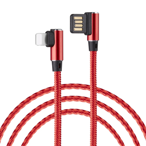 Codo Nylon trenzado carga rápida datos cargador 3a para <span class=keywords><strong>Iphone</strong></span> <span class=keywords><strong>tipo</strong></span> C Micro juego 90 grado de <span class=keywords><strong>cable</strong></span> usb - Product Image 2