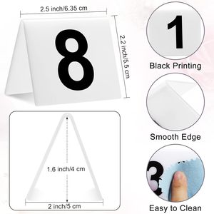 Numéros de table personnalisés modernes en acrylique, imperméables et résistants aux chocs, imprimés UV double face, pour restaurant - Product Image 2