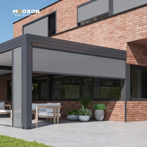 Persiana Enrollable Motorizada Solar con Cremallera <span class=keywords><strong>para</strong></span> Exteriores, <span class=keywords><strong>para</strong></span> Pérgola, Cafetería, <span class=keywords><strong>Terraza</strong></span>, Protección Solar y Antimosquitos - Product Image 3