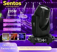 Lumière de scène à faisceau mobile LED 295W pour discothèque, streaming en direct, ambiance de salle