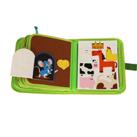 Livre d'activités sensorielles pour enfants sur le thème des animaux de la ferme, en feutre coloré, design personnalisé, livre silencieux pour bébés de 1 à 3 ans