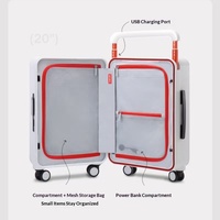 Valise de voyage multifonctionnelle à coque rigide avec 4 roues, modèle PC 507 unisexe, 20-26 pouces, avec serrure TSA, simple et adaptée aux bagages de cabine