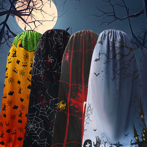 Nouvelle cape/écharpe d'Halloween pour cosplay, cape de Déesse de la Mort/maître des sortilèges avec impression numérique, écharpe effrayante. - Product Image 2