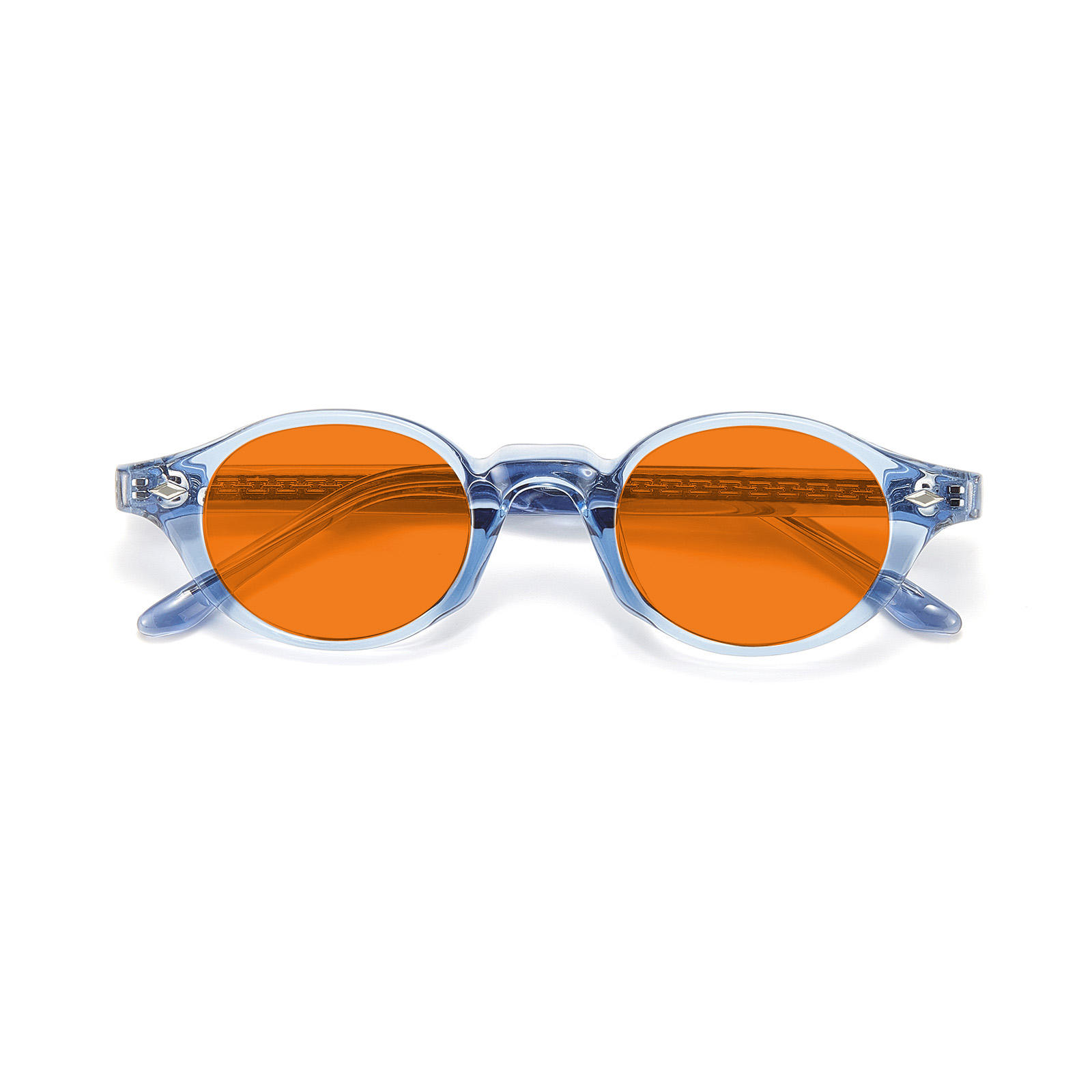 สีฟ้า/ส้มใส