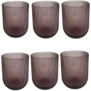Set di 6 Bicchieri in Vetro Trasparente Minimalista Peony Lilac Cl28 per Uso Unisex, per Acqua o Succhi - Product Image 1