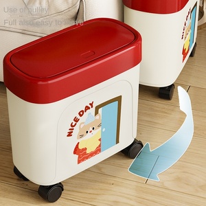 GREENSIDE Poubelle murale en PP pour bureau, maison, chambre, avec couvercle amovible, grande capacité, seau de rangement hygiénique, panier à mouchoirs - Product Image 2