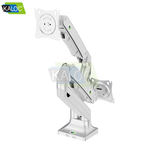 KALOC DS110-2/S bianco <span class=keywords><strong>doppio</strong></span> <span class=keywords><strong>Monitor</strong></span> <span class=keywords><strong>staffa</strong></span> braccio montante <span class=keywords><strong>per</strong></span> Computer scrivania montaggio <span class=keywords><strong>doppio</strong></span> braccio <span class=keywords><strong>per</strong></span> <span class=keywords><strong>Monitor</strong></span> del Computer braccio 2 <span class=keywords><strong>Monitor</strong></span> - Product Image 2