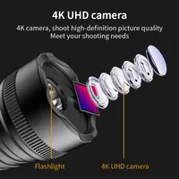 HD 1080P étanche DVR caméra Sports de plein air vélo moto casque 4K caméra d'action avec lampe de poche 18MP caméra de Sport de plein air