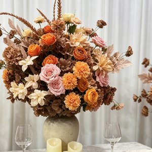 Silk Flower Centerpiece Arrangement for Wedding Back to School Banquet-Handmade Realistic <b>Decor</b> - Product Image 3
