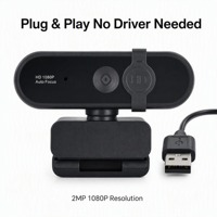 1080P HD Webcam 2MP mise au point fixe 30FPS 63 ° Angle Microphone intégré Plug Play USB caméra pour PC portable Smart TV