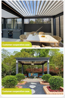 Pavillon de jardin en aluminium robuste avec toit rigide et moustiquaire pour cuisine extérieure, barbecue, fête, patio, cour arrière