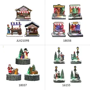 Light Cafe Interior Bell Hat Wealthered Handicrafts Firework Clay Promotional Originality Christmas Village Resin