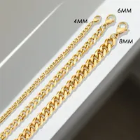Bracelet à breloques EMANCO pour femme, 4MM/6MM/8MM, en acier inoxydable plaqué or, accessoires de mode, vente en gros directe d'usine, dropshipping