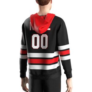 Maillot de Hockey à Capuche Brodé Oversize pour Homme et Femme – Tenue d'Équipe de Hockey sur Glace à Manches Longues – Design Tendance et Abordable - Product Image 6