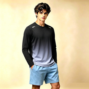 T-<span class=keywords><strong>shirt</strong></span> de sport pour garçon, manches longues en mesh, séchage rapide, pour course à pied, badminton, entraînement en plein air, football - Product Image 2