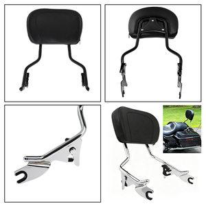 Respaldo de pasajero desmontable rápido para motocicleta con portaequipajes para Harley Touring 2009+ con soporte cromado negro - Product Image 4