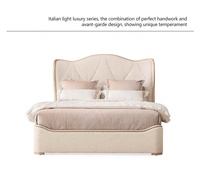 BFP Ensemble de lit classique Style américain Style de luxe antique importé Mobilier de chambre à coucher à ossature en bois massif pour Villa Maison Hôtel