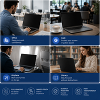 Universal 360 °   Filter Layar Privasi Laptop 4 Arah Anti-Spy Pelindung Privasi Pemblokir Cahaya Biru untuk Komputer Notebook OEM/ODM