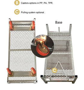 कस्टम आकार 5-परत मध्यम शुल्क समायोज्य लौह नेस्टिंग ट्रॉली रसद गाड़ी - Product Image 6
