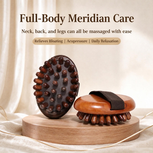 Cepillo de Masaje de Madera Portátil con Cuentas Redondeadas, Herramienta Gua Sha para el Cuidado Corporal, Cepillo de Masaje de Madera al por Mayor - Product Image 1